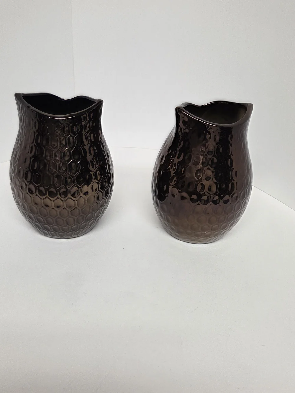 Lerman Décor Copper Owl Vases Set of 2 Metallic Modern Decor #0218